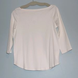 H&M White Boat Neck Shirt